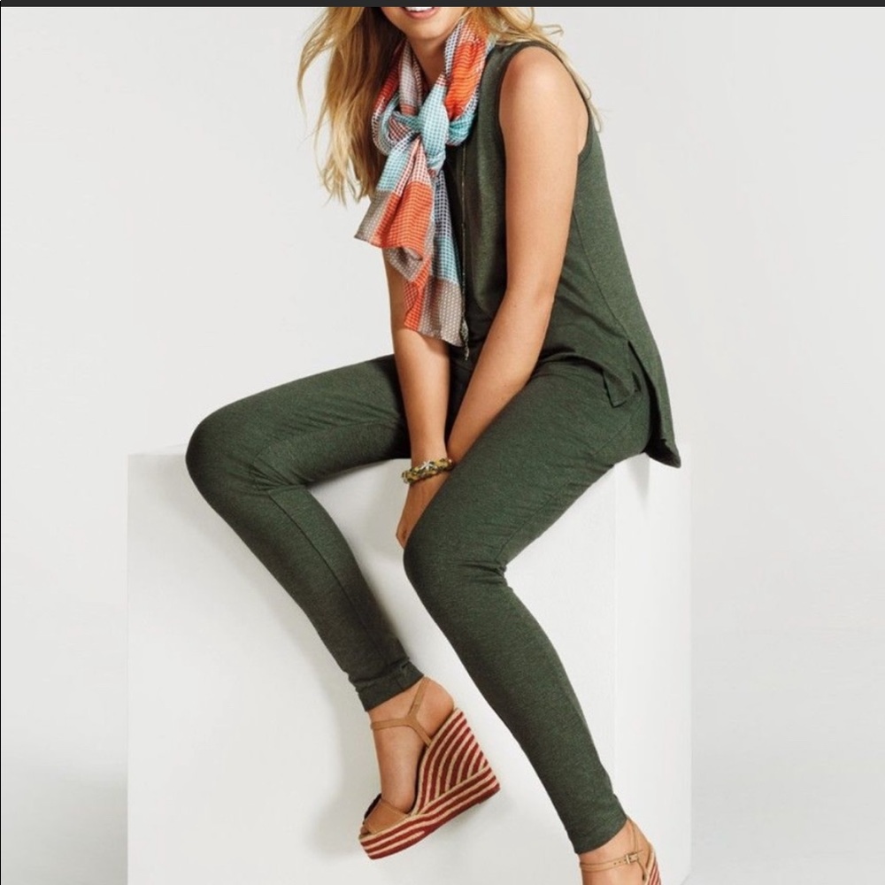 Cabi green knit jumpsuit romper